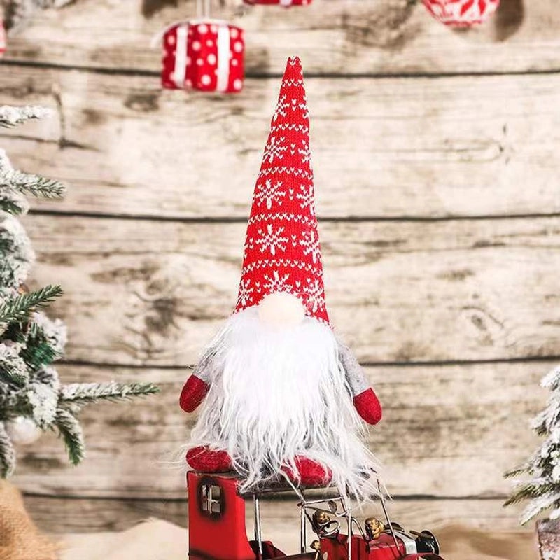 Christmas Faceless Rudolph Doll with Pointed Hat for Home and Mall Window Decor|Christmas Decorations