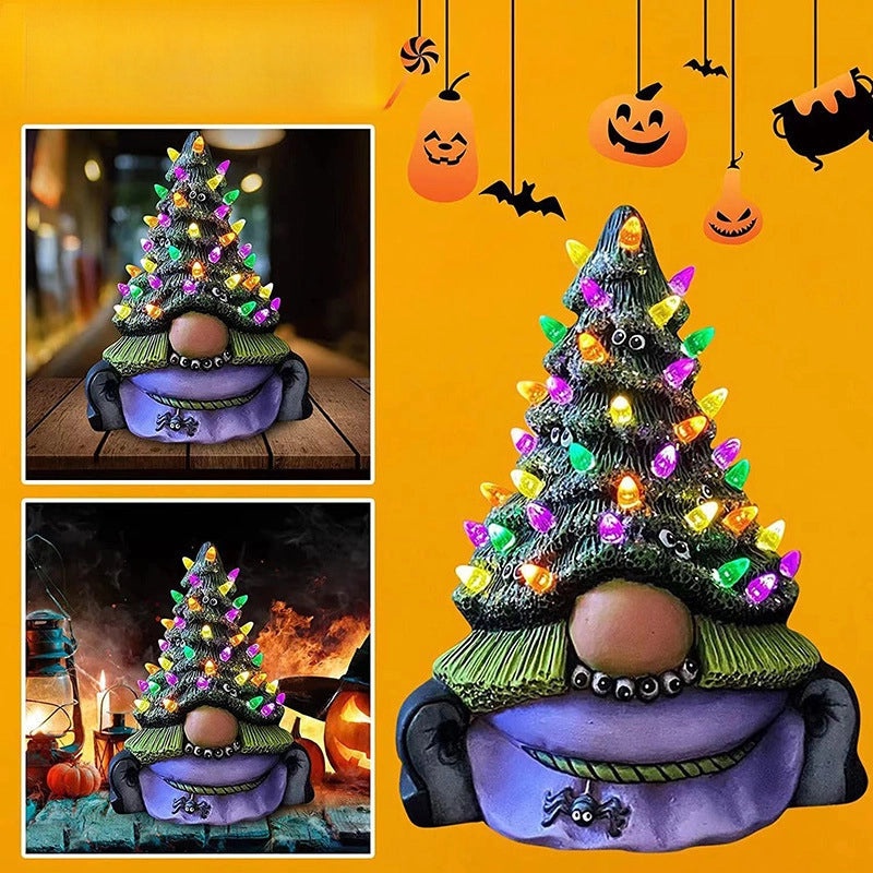 Festive Christmas Gnome Tree Sculpture Desktop Decoration Holiday Party Ornament Crafts|Home Decor & Ornaments