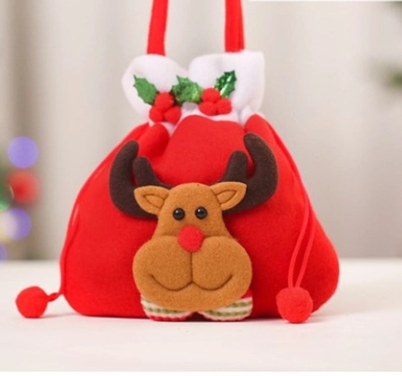Christmas Festival Gift Bags Cute Santa Claus Elk Christmas Tree Party Streetwear|Holiday Accessories