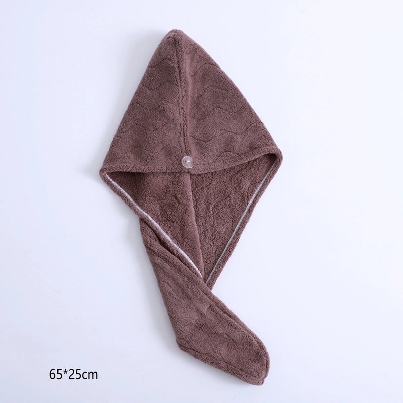 Classic Solid Color Coral Fleece Hair Towel Cap for Women | Hair Accessories