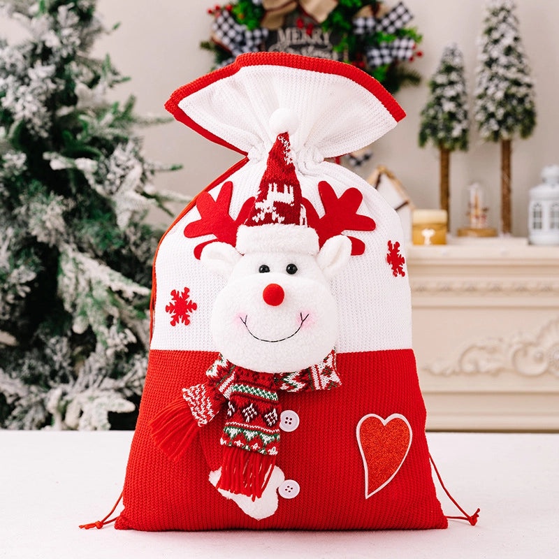 Christmas Nordic Santa Snowman Gift Bags Party Festival Wrapping Supplies|Holiday Gift Wrapping Supplies