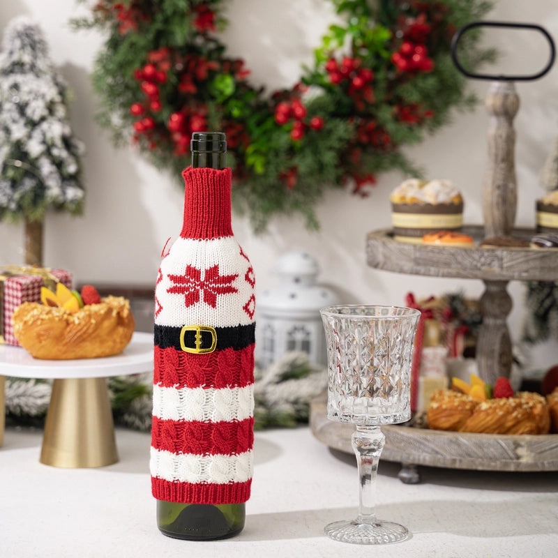 Christmas Nordic Style Cute Letter Polyester Party Festival Bottle Cover|Home Decor & Party Supplies