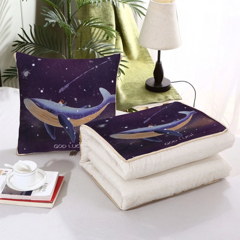 Custom Logo Pillow Quilt Dual-use Car Cushion & Sleeping Blanket Four-season Thin Blanket Gift Printing|汽车配件