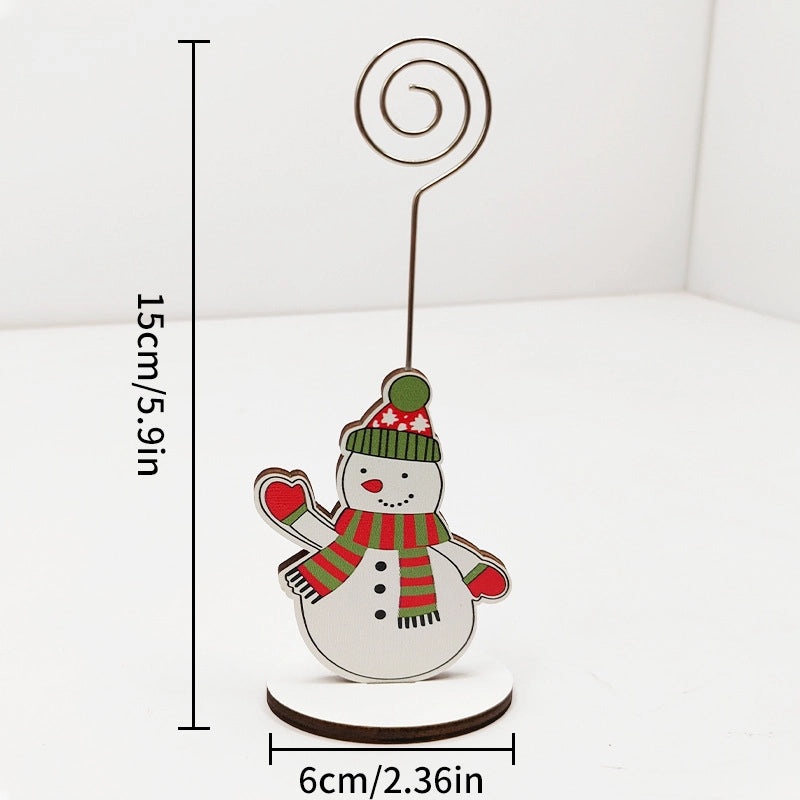 Christmas Penguin Santa Snowman Wooden Ornaments for Holiday Office and Home Table Decorations|Holiday Decorations