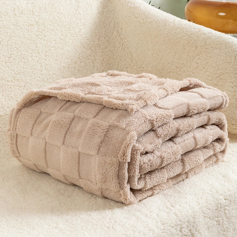 Cozy Solid Color Cotton Velvet Blanket for Bedding | Home & Living Bedding