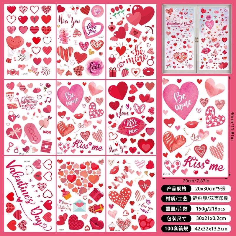 Valentine's Day Heart Shaped PVC Wall Decor for Casual Home|Home Decor