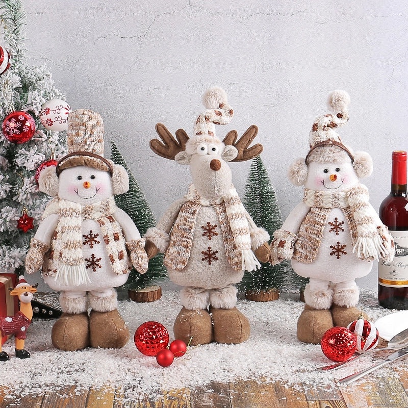 Cute Christmas Snowman Family Decor Doll for Home | Holiday Decorations