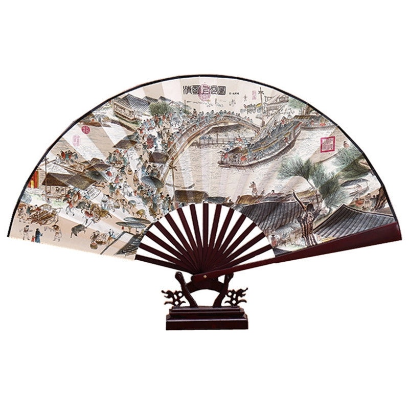 10 Inch Vintage Chinese Folding Fan for Advertising and Summer Promotion | Home & Garden > Fans & Cooling Appliances