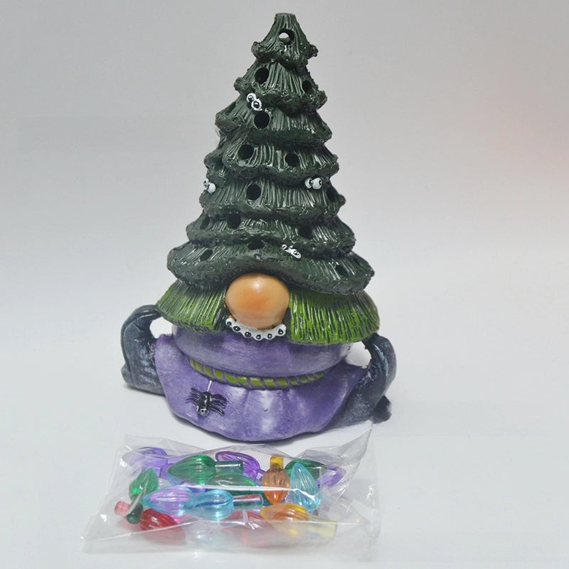 Festive Christmas Gnome Tree Sculpture Desktop Decoration Holiday Party Ornament Crafts|Home Decor & Ornaments