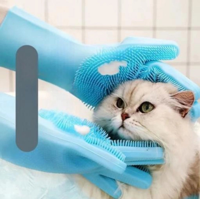 Durable Solid Color Rubber Pet Grooming Tool for Easy Hair Removal|Pet Grooming Supplies