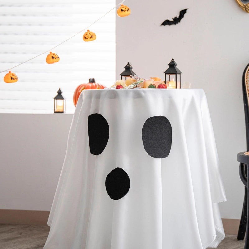 Halloween Pumpkin Spider Web Tablecloth for Party Dining and Coffee Tables|Home & Kitchen Decorations
