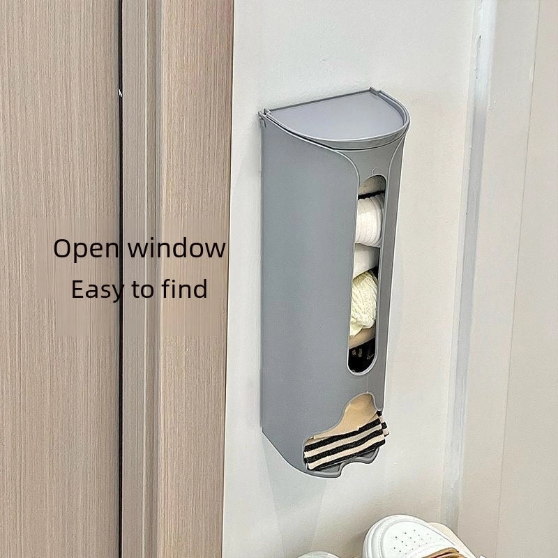 Wall-Mounted Pull-Out Panties and Socks Organizer Storage Box Punch-Free Installation|Home Storage & Organization