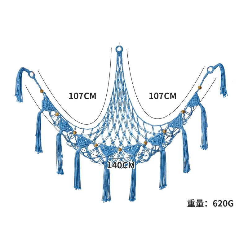 Bohemian Triangle Mesh Plush Toy Hammock Handwoven Lace Hanging Storage Organizer|Home & Living Storage