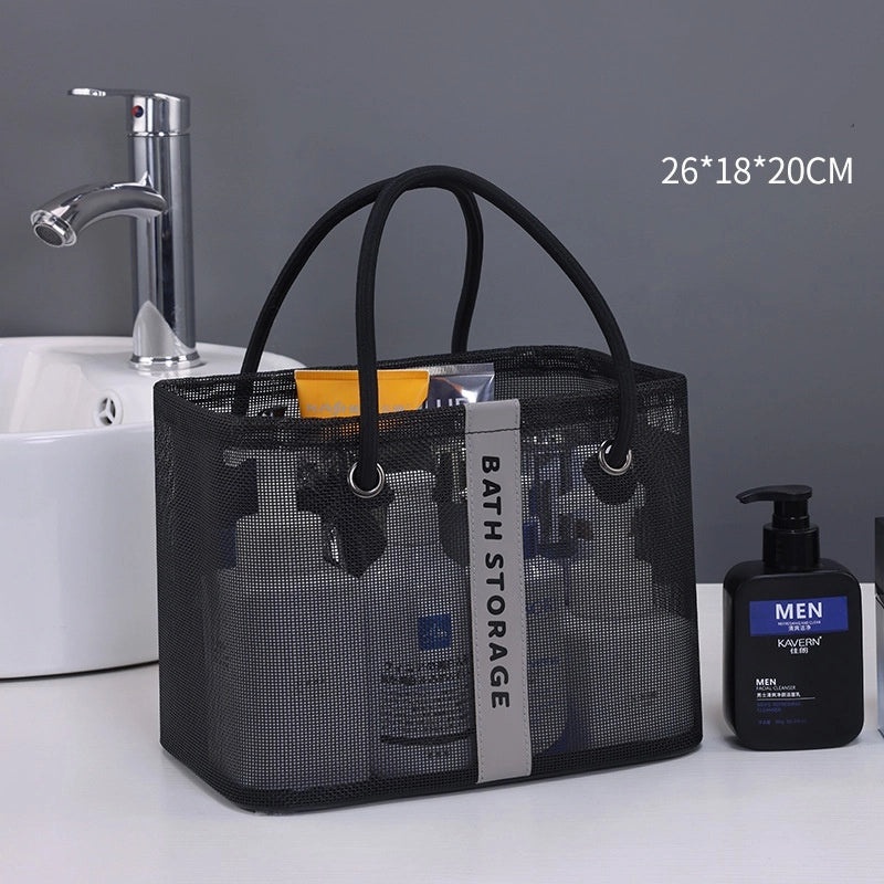 Minimalist Solid Color Mesh Plastic Storage Bag for Casual Elegant Use|Storage Bags & Organizers