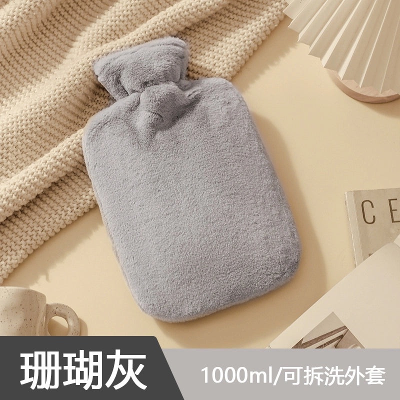 Cartoon Plush Hot Water Bag for Women, Thickened Explosion-proof Hand Warmer and Belly Hot Compress|Home & Living