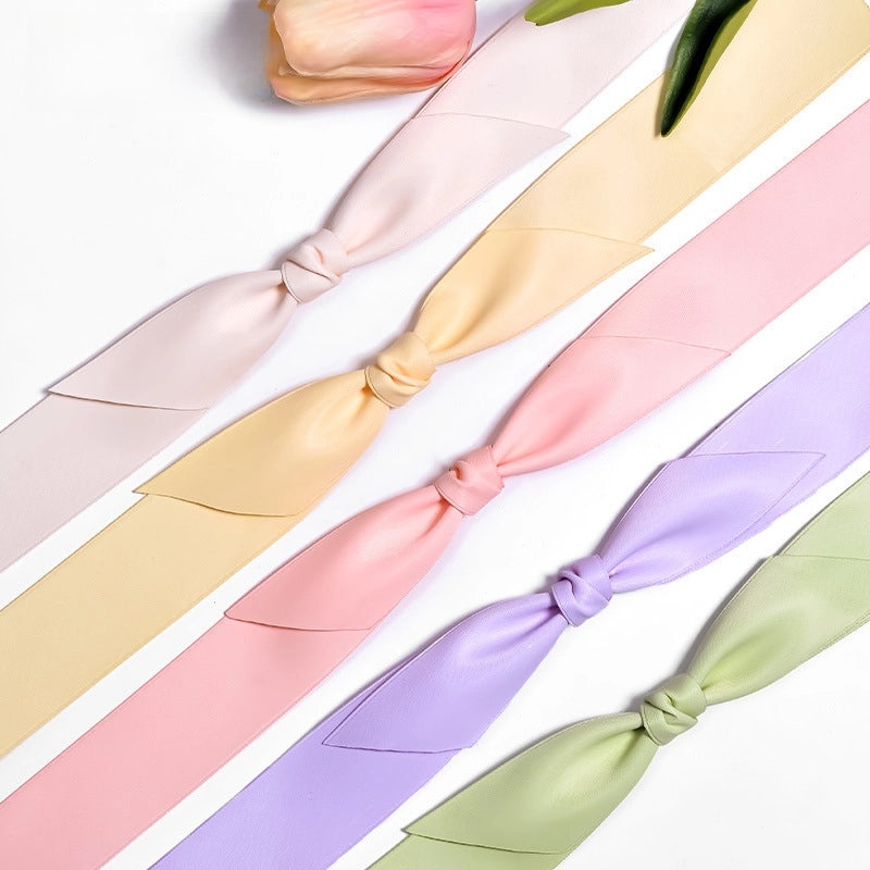 Yao Ming Han Style Milk Silk Ribbon Bow Hair Accessory Korean Full-matte Floral Packaging Belt|Hair Accessories