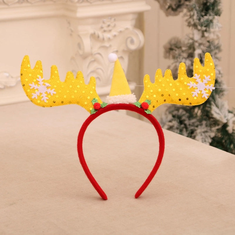 Christmas Snowman and Reindeer Antler Hair Bands Nonwoven Party Accessories|Festive Party Supplies