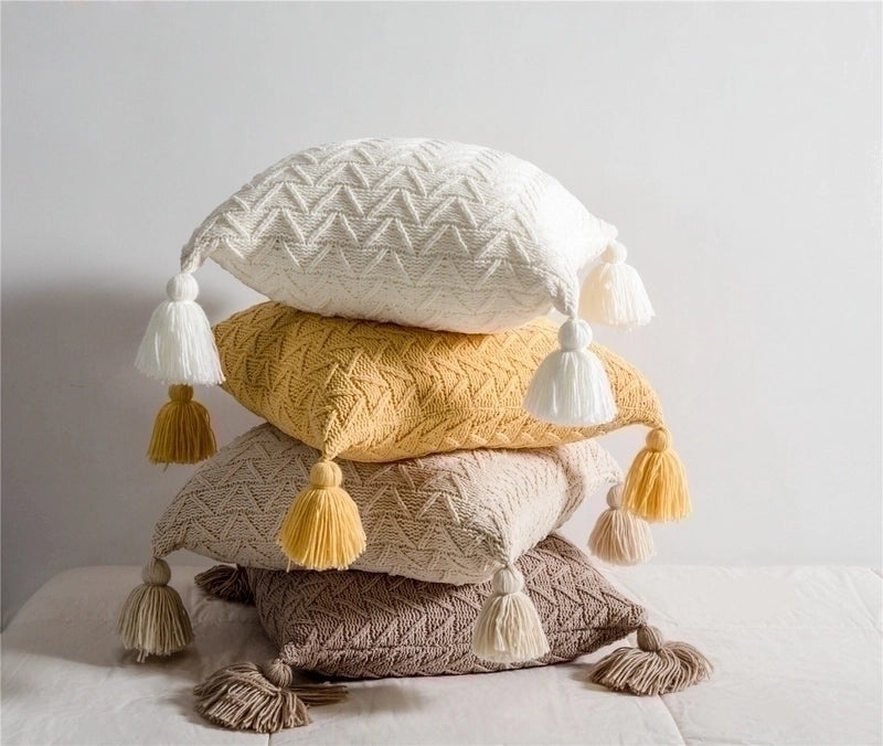 Simple Solid Color Polyester Pillow Covers|Home Decor & Bedding Accessories