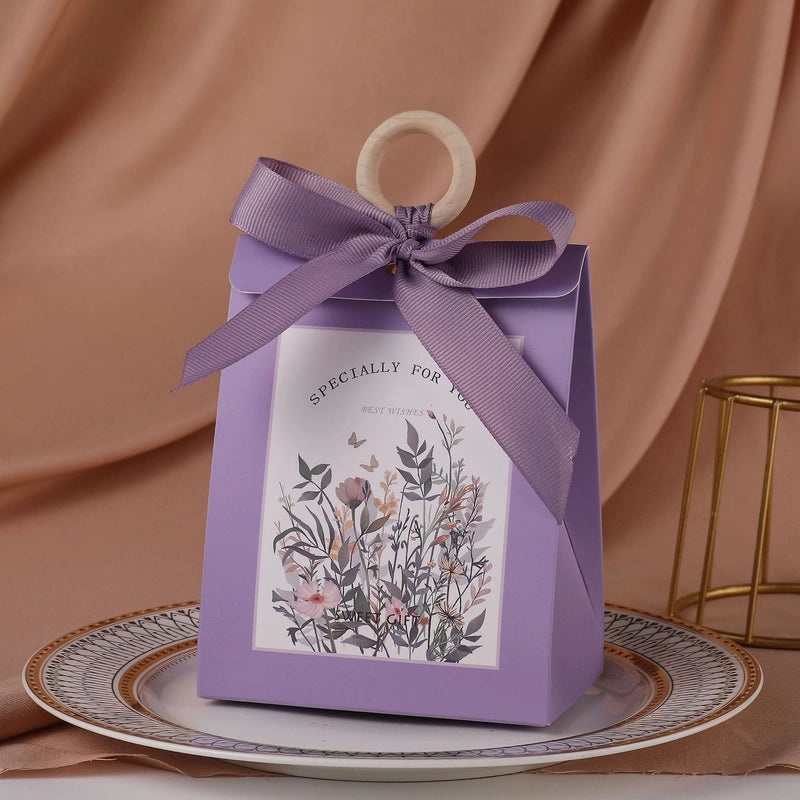 Floral Paper Gift Bags for Wedding Party Engagement Favors|Wedding Supplies