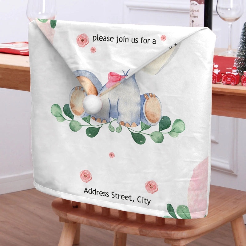 Christmas Plush Chair Back Cover Elephant Design | Home & Living / Holiday Decor