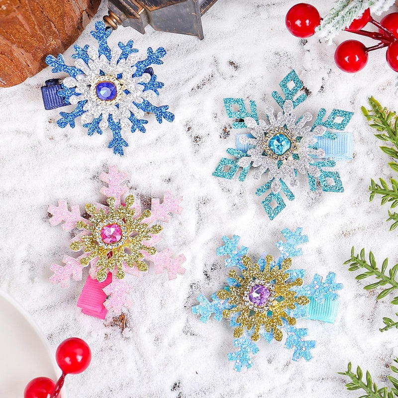 Christmas Snowflake Hairpin Cute Holiday Festival Plastic Accessory|Hair Accessories