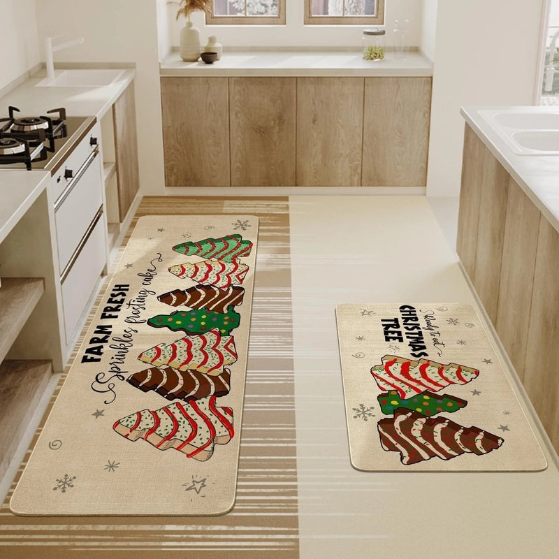 Festive Christmas Tree Polyester Rug|Home Decor & Carpets