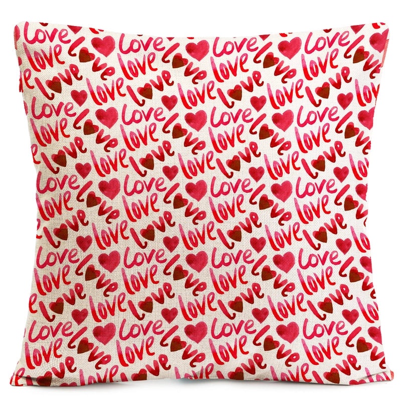Elegant Heart-Shaped Polyester Pillow Covers for Valentine's Day | Home Decor & Sofa Accessories