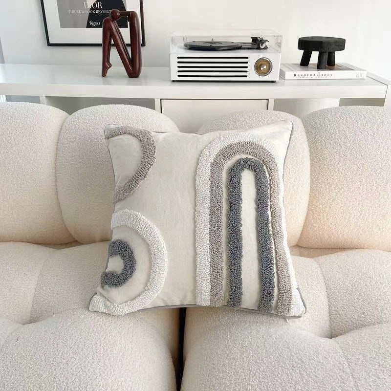 Geometric Stripe Cotton Linen Pillow Covers for Couch Sofa Decor | Home Decor & Pillow Covers