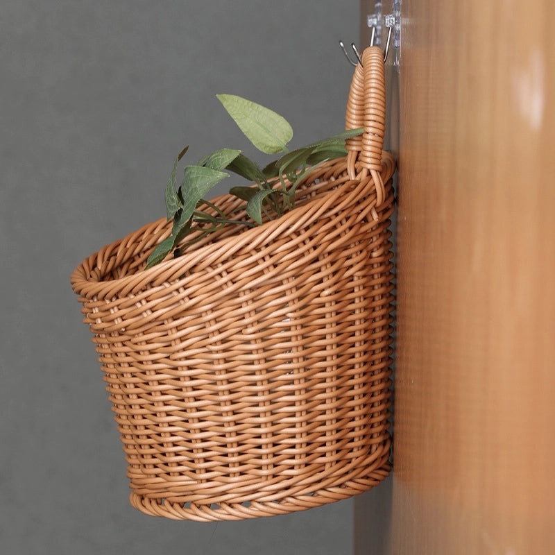 Japanese-style Wall Hanging Storage Basket for Kitchen and Bathroom Onion, Ginger, Garlic, and Key Organizer|Home Storage & Organization