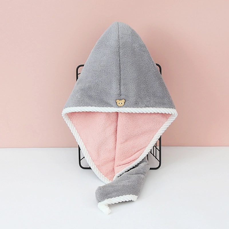 Double-layer Quick-dry Hair Towel Cap for Women Thickened Absorbent Shower Scarf Adult Student Headwrap|Hair Care Accessories