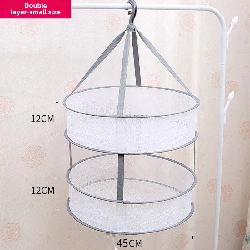 Clothes Drying Net for Socks and Cashmere Sweaters Flat Drying Rack with Pocket Household Laundry Basket|Home & Living