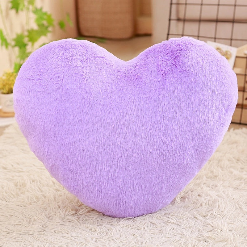 Heart-shaped Plush Rabbit Fur Pillow Soft Sofa Waist Cushion Car Seat Cushion|Home Decor Cushions