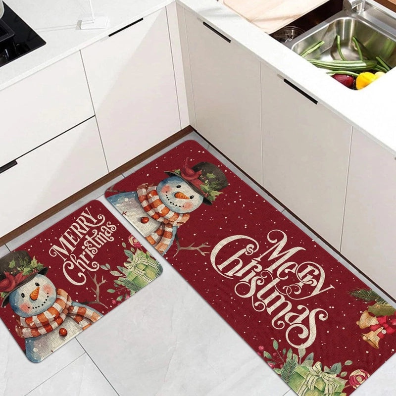 Festive Christmas Tree Polyester Rug|Home Decor & Carpets