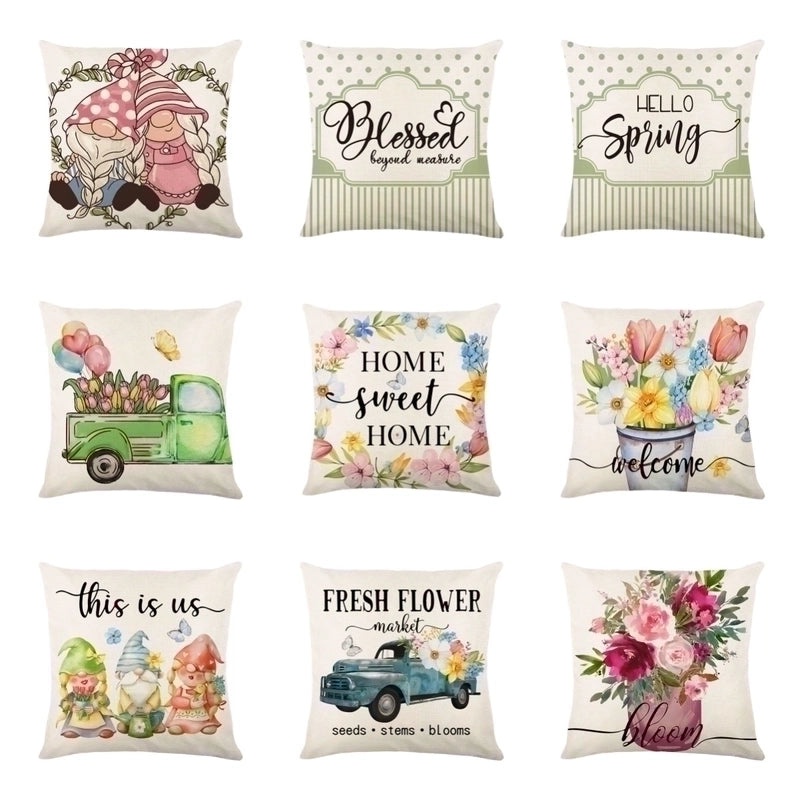 Minimalist Color Block Linen Pillow Covers for Vacation | Home Decor & Bedding