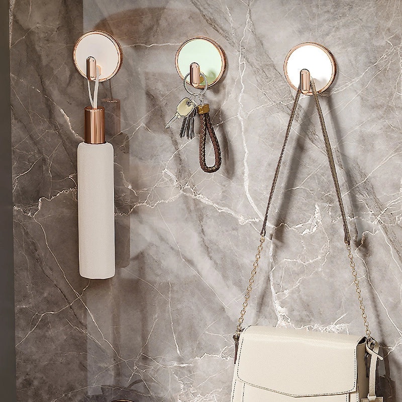 Yimijia Adhesive Seamless Wall Hook for Kitchen Bathroom Key Clothes Hanging|Home Organization & Storage