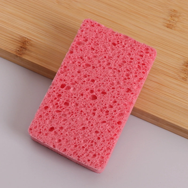 Minimalist Solid Color Wooden Cotton Sponge Cloth | Home Cleaning Supplies