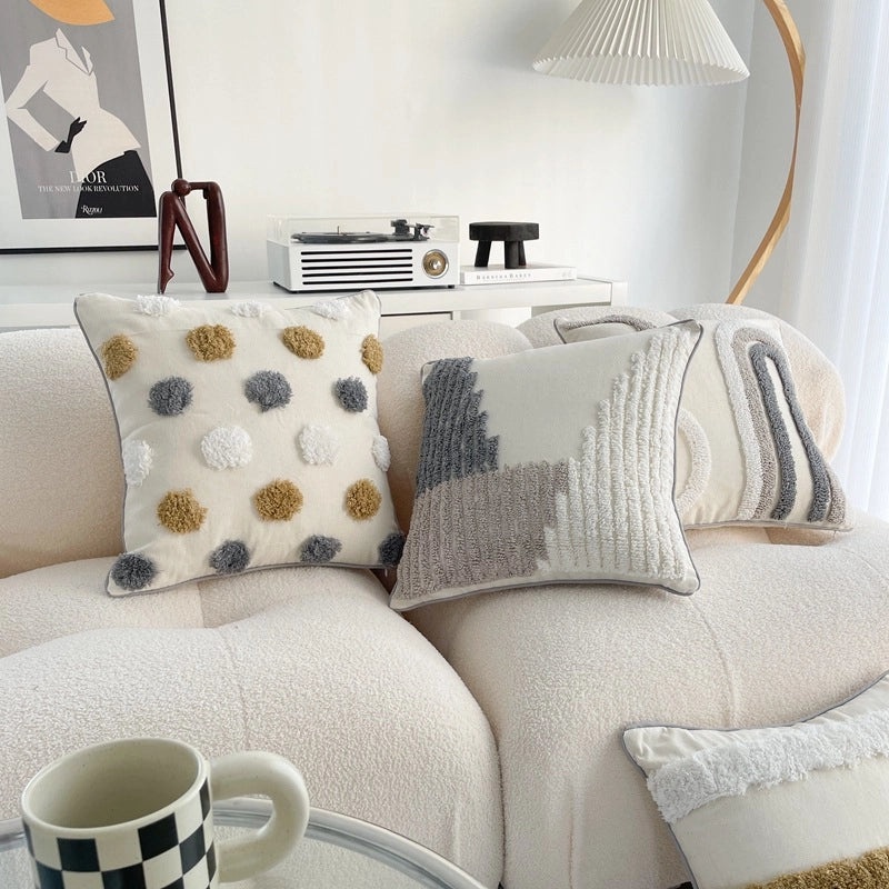 Geometric Stripe Cotton Linen Pillow Covers for Couch Sofa Decor | Home Decor & Pillow Covers