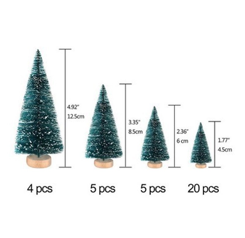 Mini Christmas Tree Gift Bags in Blue & Green | Christmas Decorations