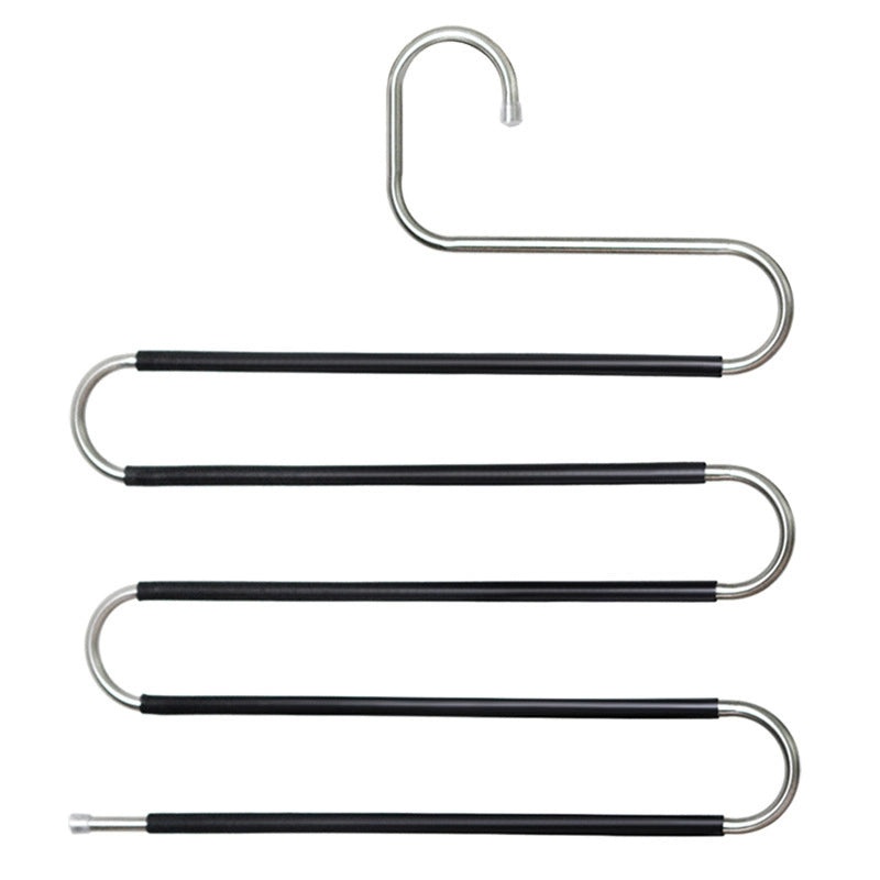 Multi-layer Stainless Steel S-shaped Pants Rack | Home Storage & Organization