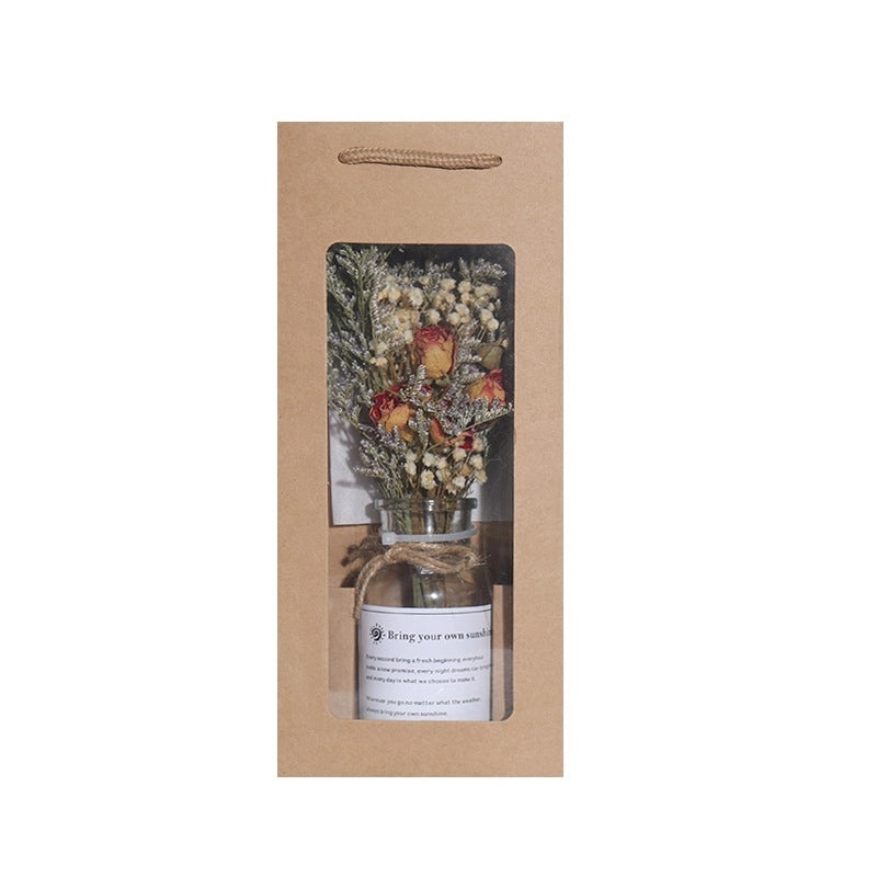 Nordic Style Dried Flower Glass Bottle Ornament for Teacher's Day and Mother's Day Gifts | Home Decor & Photography Props