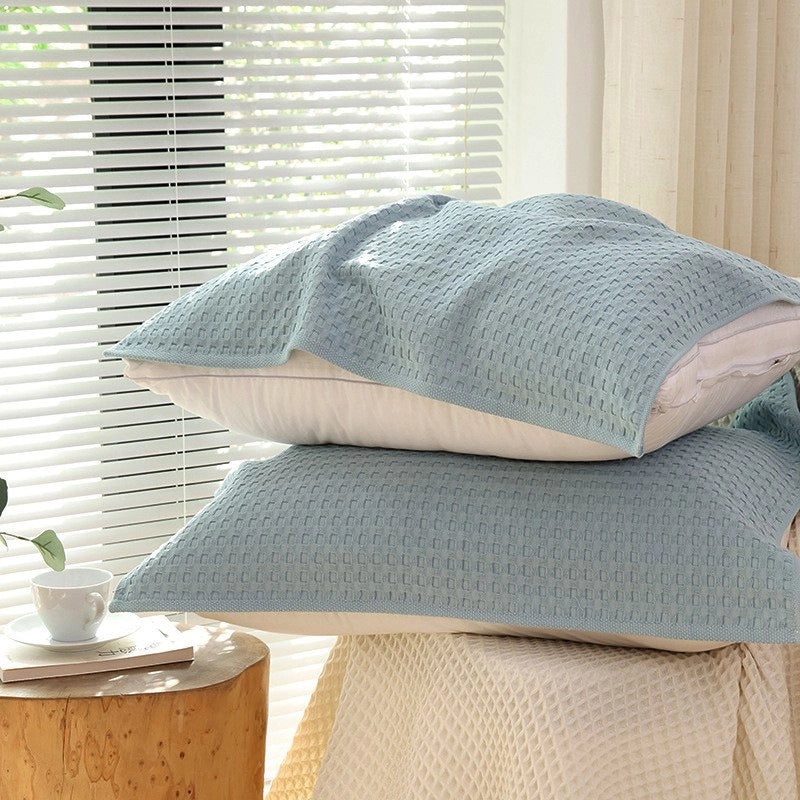 Pure Cotton Pillow Towels Pair | Household Pillowcase Turban Gauze Sweat Absorbing Towels for Adults and Students | Home Textiles