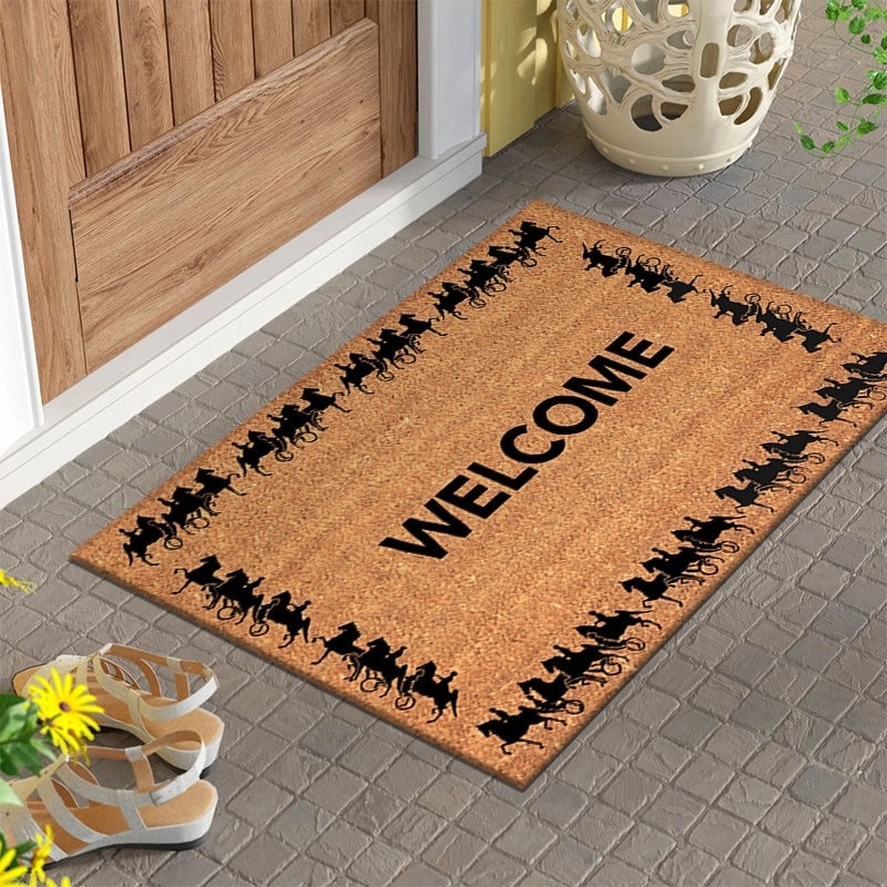 Imitation Coconut Palm Outdoor Door Mat Gray Non-Slip Floor Mat Durable Entryway Rug|Home Decor & Outdoor Mats