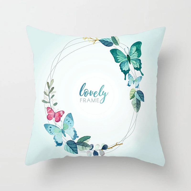 Modern Pastoral Letter and Plant Linen Pillow Covers for Couch and Sofa Decor | Home Decor & Pillows