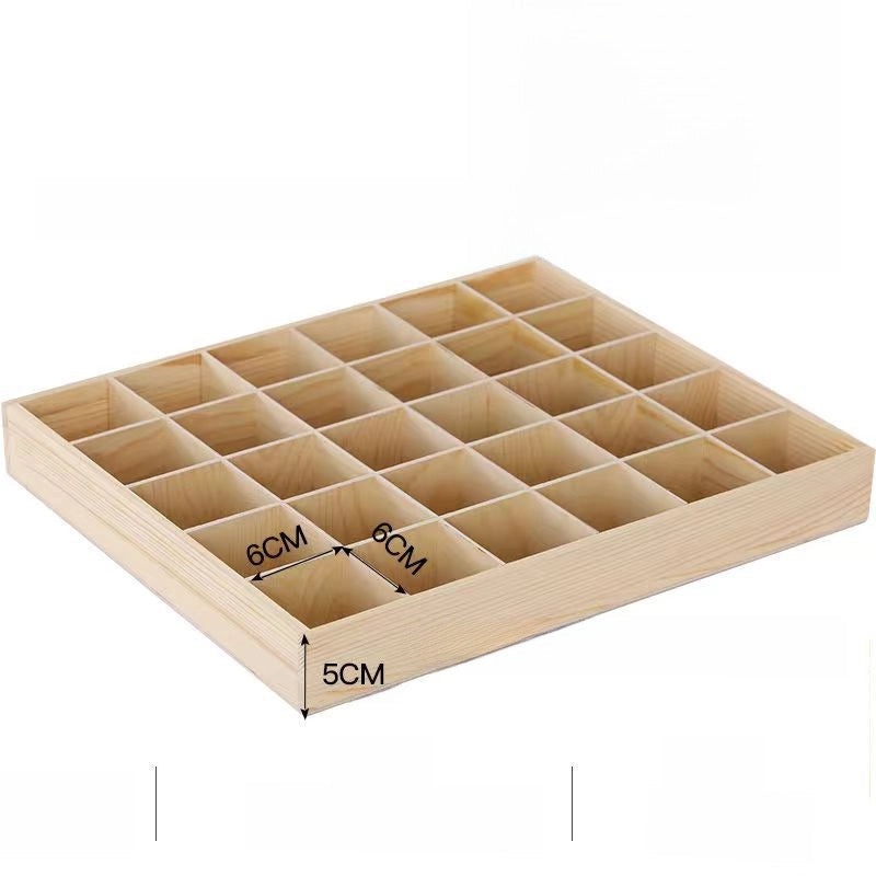 Wooden Multi-Grid Storage Box for Desktop | Home Storage & Organization