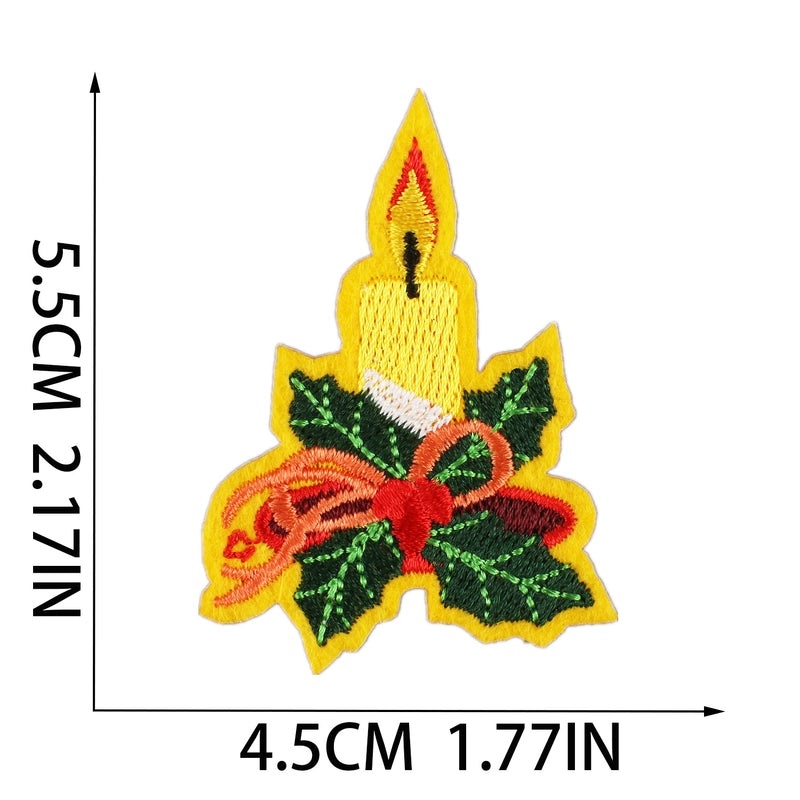 Christmas Cartoon Santa Claus Snowflake Embroidered Patch for Clothing Accessories|Clothing Accessories