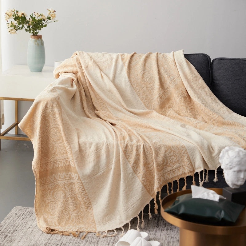 Chenille Sofa Towel Cover Non-slip Cotton Blanket Nordic Style Sofa Protector|Home Textiles & Sofa Accessories