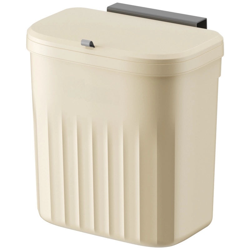 Plastic Wall-Mounted Trash Bin with Pressure Ring for Kitchen and Bathroom Storage|Home & Kitchen Storage