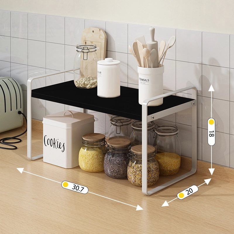 Pastoral Style Solid Color Iron Kitchen Rack for Casual Elegant Home Use|Kitchen Storage & Organization