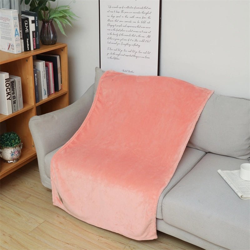 Flannel Coral Fleece Air Conditioning Blanket Small Soft Lambswool Nap Sofa Throw|Home Textiles & Blankets