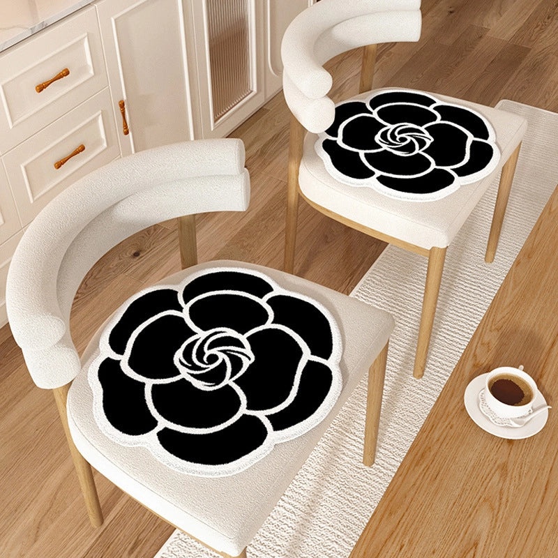 Elegant Floral Polyester Seat Cushion for Couch & Sofa Comfort | Home Decor Accessories